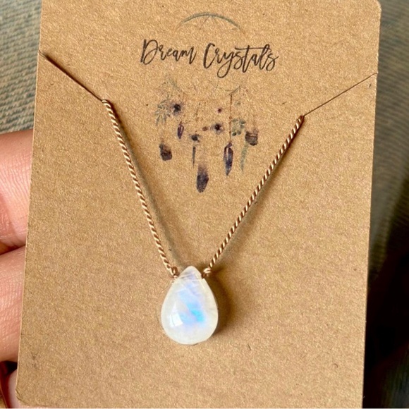Handmade Moonstone Necklace, Minimalistic, Moonstone Choker, Goddess Provisions - Picture 3 of 14